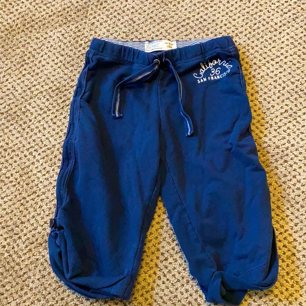 Navy blue capri sweats size Medium